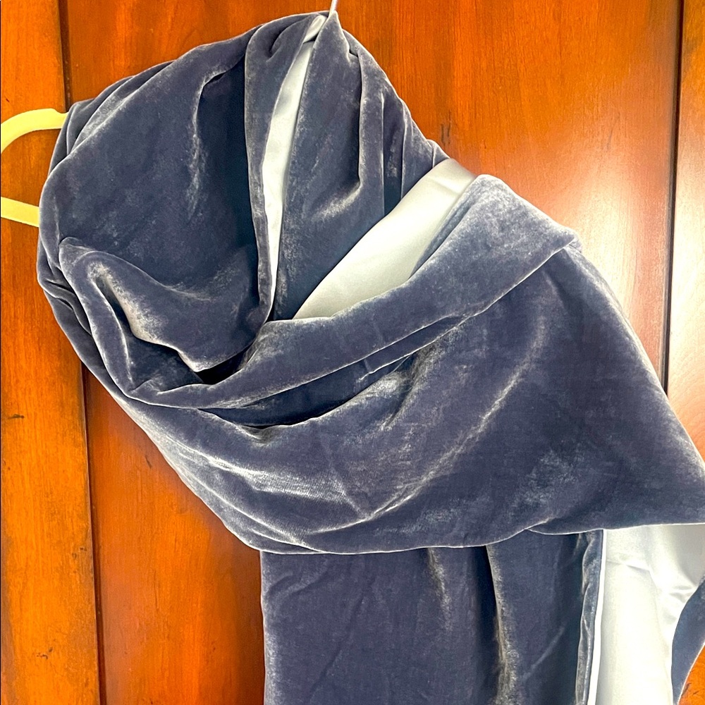 Plush Velvet/ silk Scarf Wrap. Like new